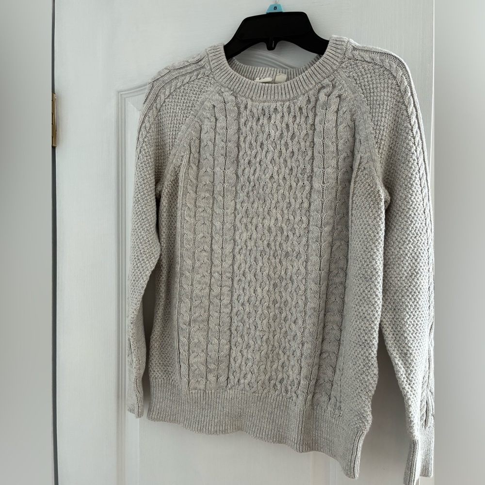 Pre-owned Women's GAP Cable Knit Sweater - Gray